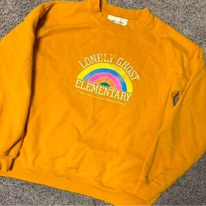 Lonely Ghost Elementary Mustard Sweatshirt